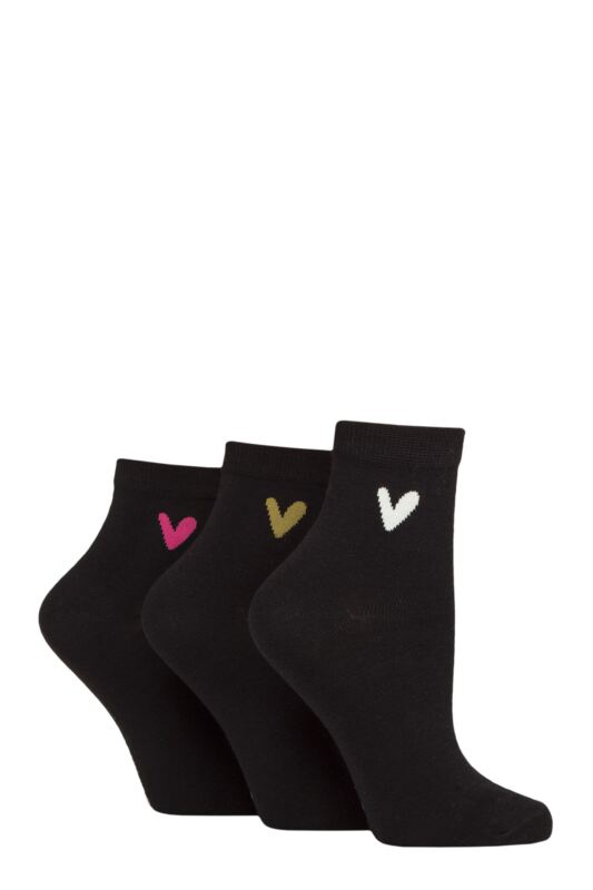 Women's 3 Pair Caroline Gardner Cotton Patterned Mid Length Crew Socks