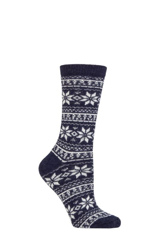 Women's 1 Pair Charnos Cashmere Fairisle Socks