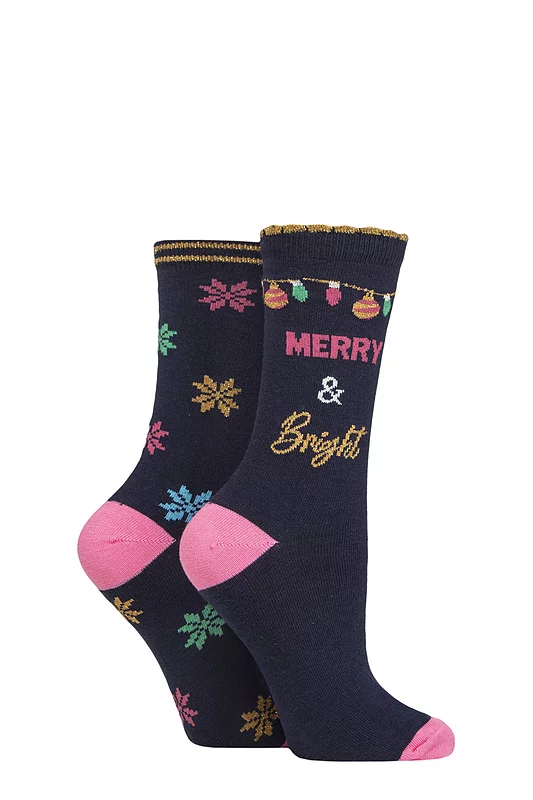 Women's 2 Pair Charnos Merry and Bright Socks