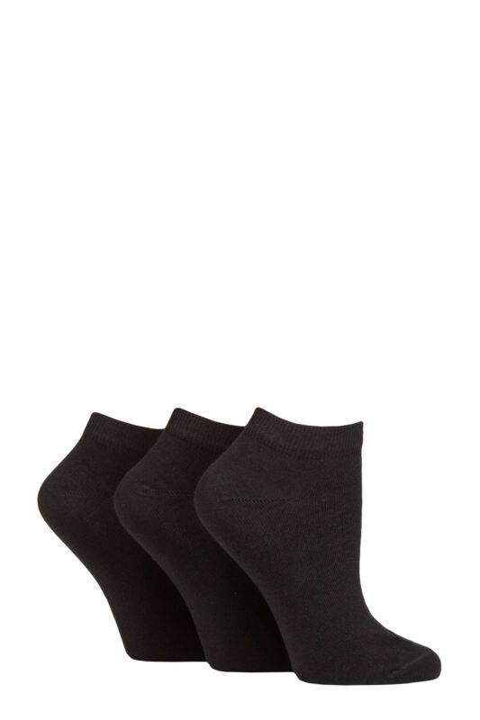 Women's 3 Pair Charnos Organic Cotton Trainer Socks