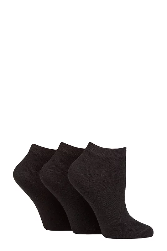 Women's 3 Pair Charnos Organic Cotton Trainer Socks