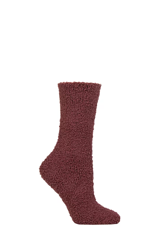 Women's 1 Pair Charnos Home Cosy Socks Wine One Size