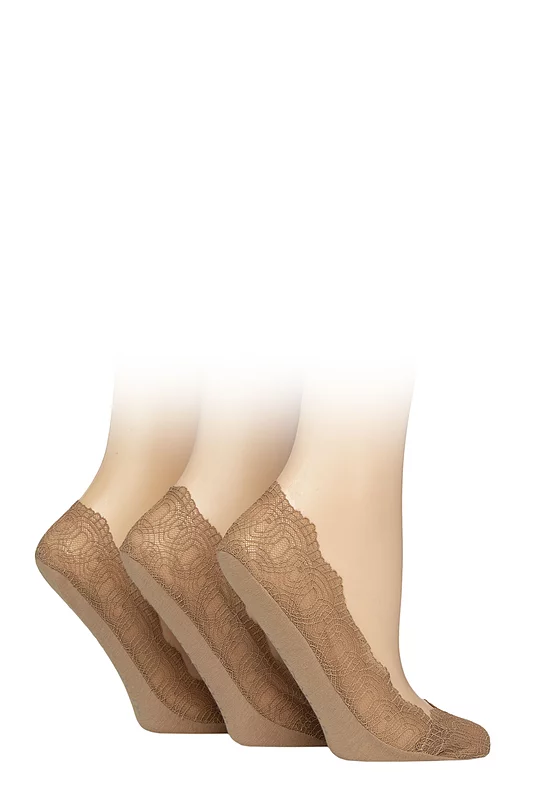 Women's 3 Pair Glenmuir Lace Shoe Liner Socks