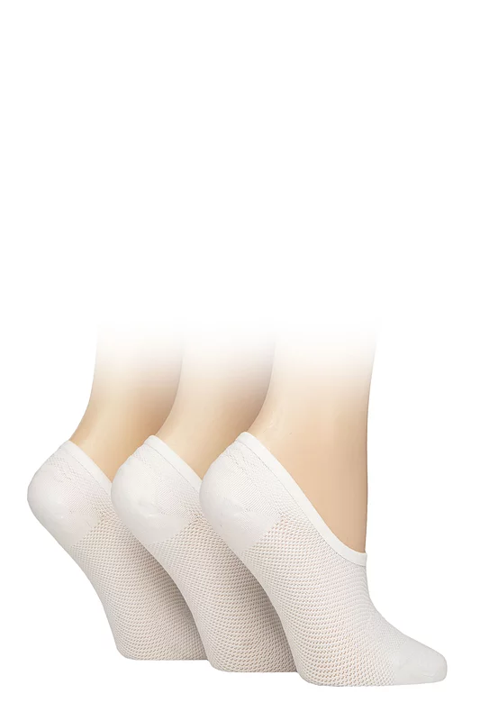 Women's 3 Pair Glenmuir Mesh Shoe Liner Socks