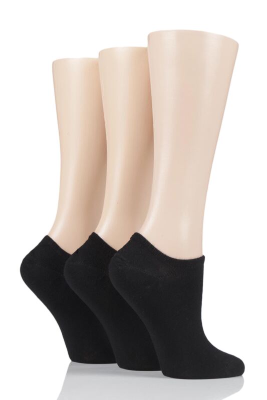 Women's 3 Pair Glenmuir Plain and Patterned Bamboo Secret Socks