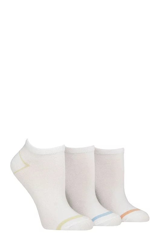 Women's 3 Pair Glenmuir Plain and Patterned Bamboo Secret Socks
