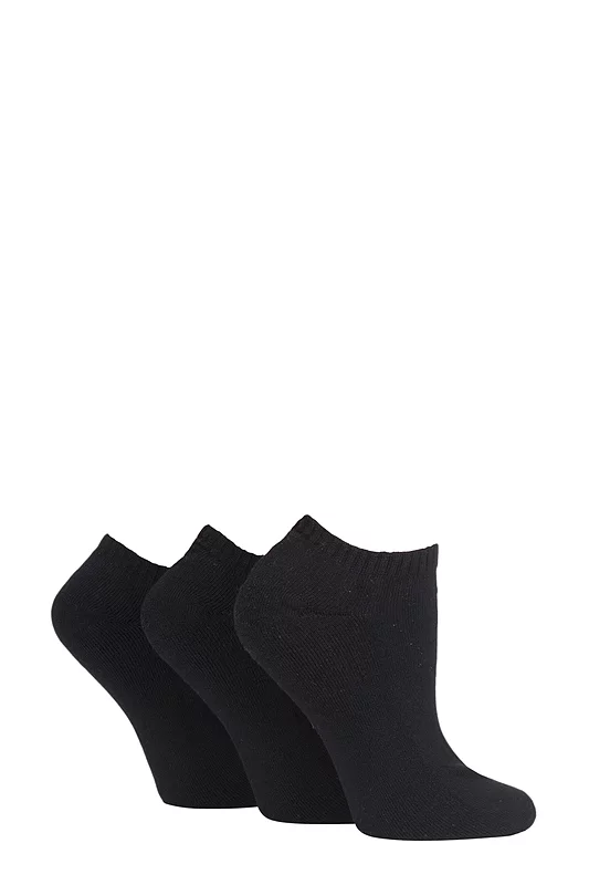 Women's 3 Pair Glenmuir Cushion Bamboo Sports Trainer Socks