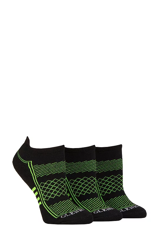 Women's 3 Pair Glenmuir Cushioned Sport Trainer Socks