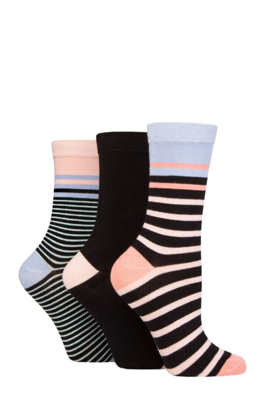 Women's 3 Pair Glenmuir Patterned Bamboo Socks