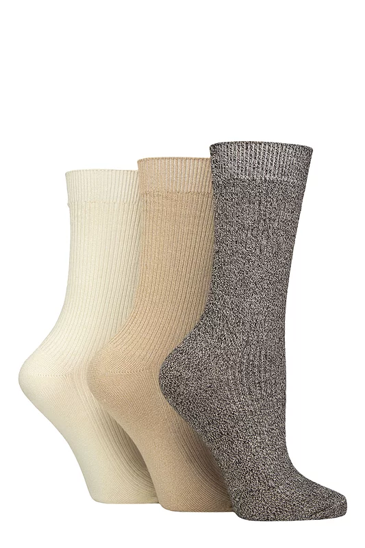 Women's 3 Pair Glenmuir Bamboo Leisure Socks