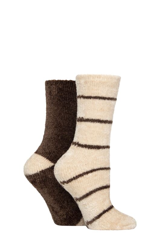 Women's 2 Pair Glenmuir Chenille Cosy Lounge Socks