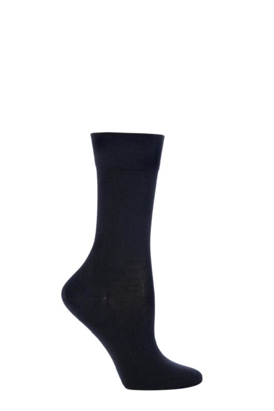 Women's 1 Pair Falke Sensitive London Left And Right Comfort Cuff Cotton Socks