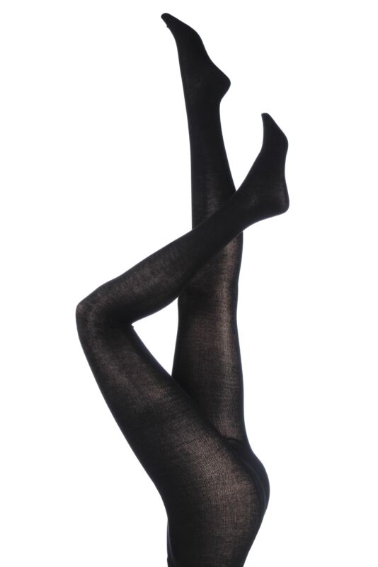 Women's 1 Pair SOCKSHOP Plain Bamboo Tights with Smooth Toe Seams