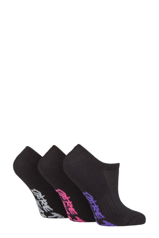 Women's 3 Pair SOCKSHOP Dare to Wear Plain Bamboo No Show Socks