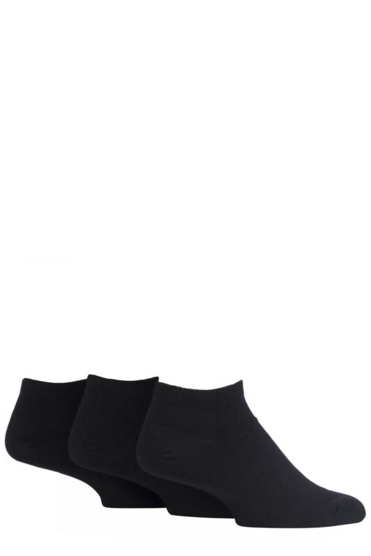 Mens 3 Pair Glenmuir Bamboo Trainer Socks