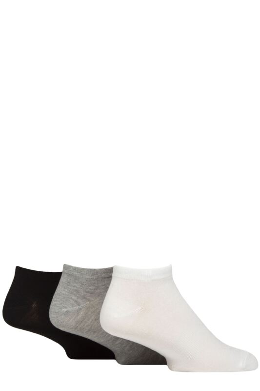 Mens 3 Pair Glenmuir Bamboo Trainer Socks