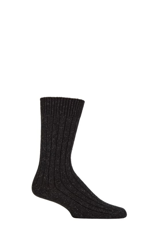 Mens 1 Pair Glenmuir Silk and Merino Wool Blend Socks