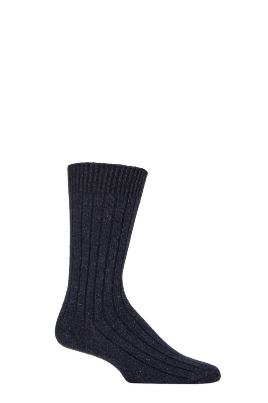 Mens 1 Pair Glenmuir Silk and Merino Wool Blend Socks