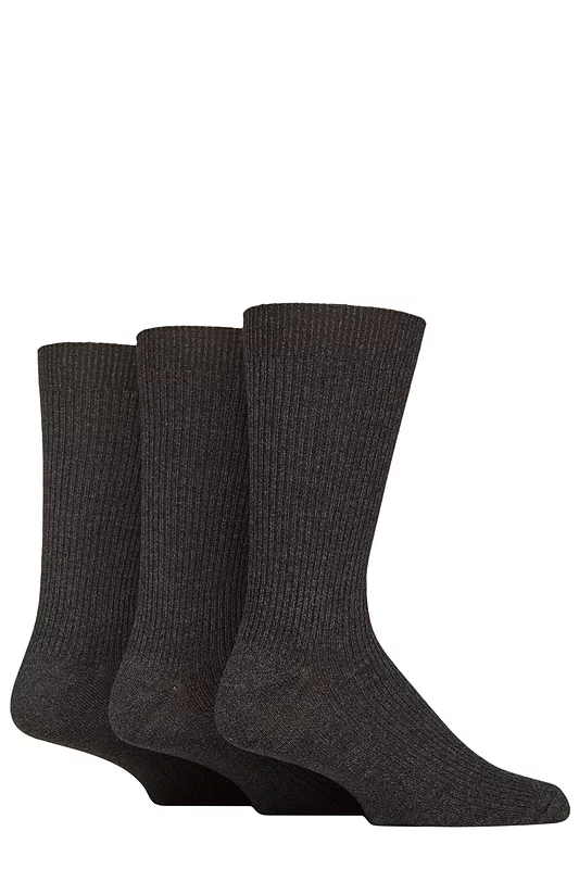 Mens 3 Pair Glenmuir Bamboo Leisure Socks