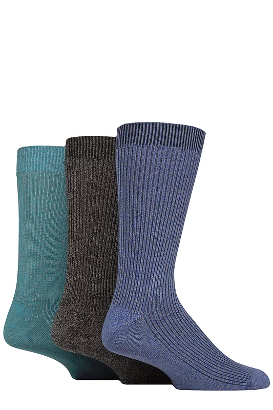 Mens 3 Pair Glenmuir Bamboo Leisure Socks