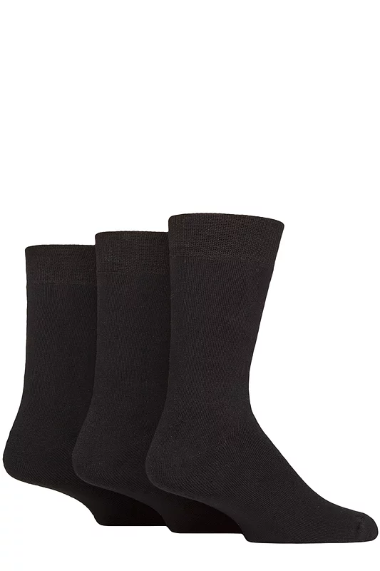 Mens 3 Pair Glenmuir Bamboo Full Cushion Leisure Socks