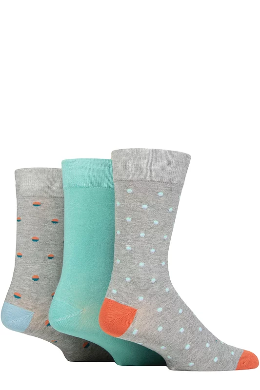 Mens 3 Pair Glenmuir Patterned Bamboo Socks