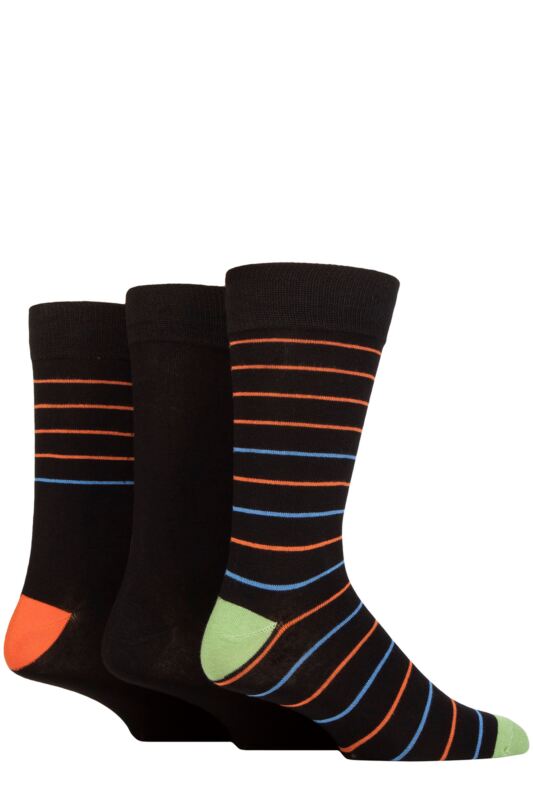 Mens 3 Pair Glenmuir Patterned Bamboo Socks