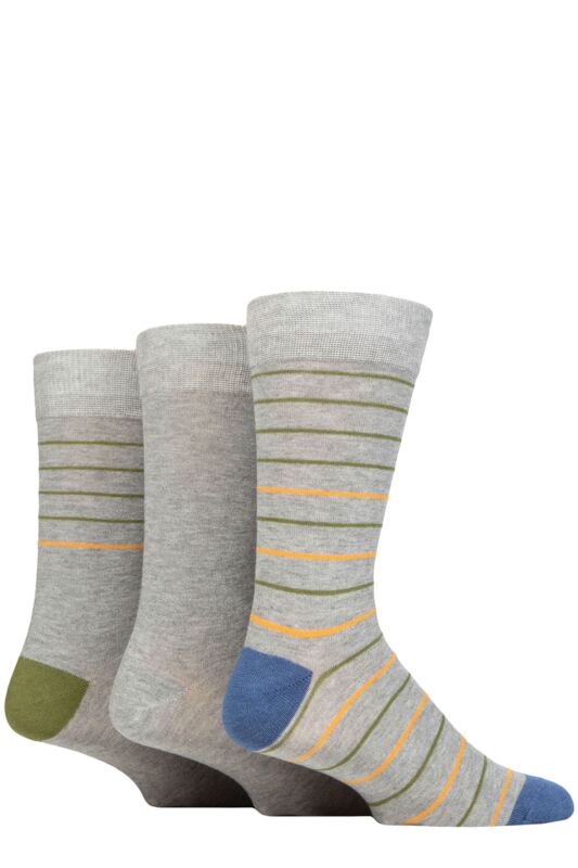Mens 3 Pair Glenmuir Patterned Bamboo Socks