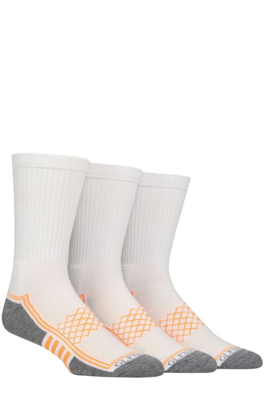Mens 3 Pair Glenmuir Cushioned Sports Crew Socks