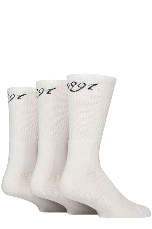 Mens 3 Pair Glenmuir Half Cushioned Bamboo Sports Socks