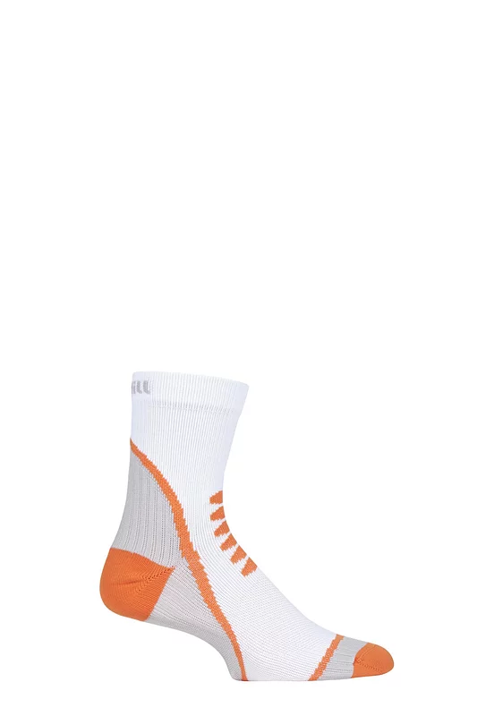 UpHill Sport 1 Pair 3 Layer Cycling Socks White 3-5 Unisex