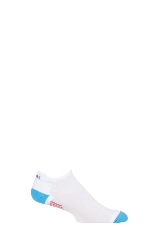 Mens and Women's 1 Pair UpHillSport Trail Low Running L1 Socks White / Turquoise 8.5-11 Unisex