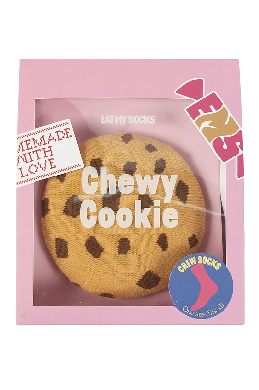 EAT MY SOCKS 1 Pair Chewy Cookie Cotton Socks Cookie One Size