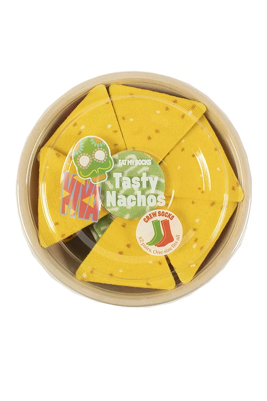 EAT MY SOCKS 2 Pair Tasty Nachos Cotton Socks Nachos One Size