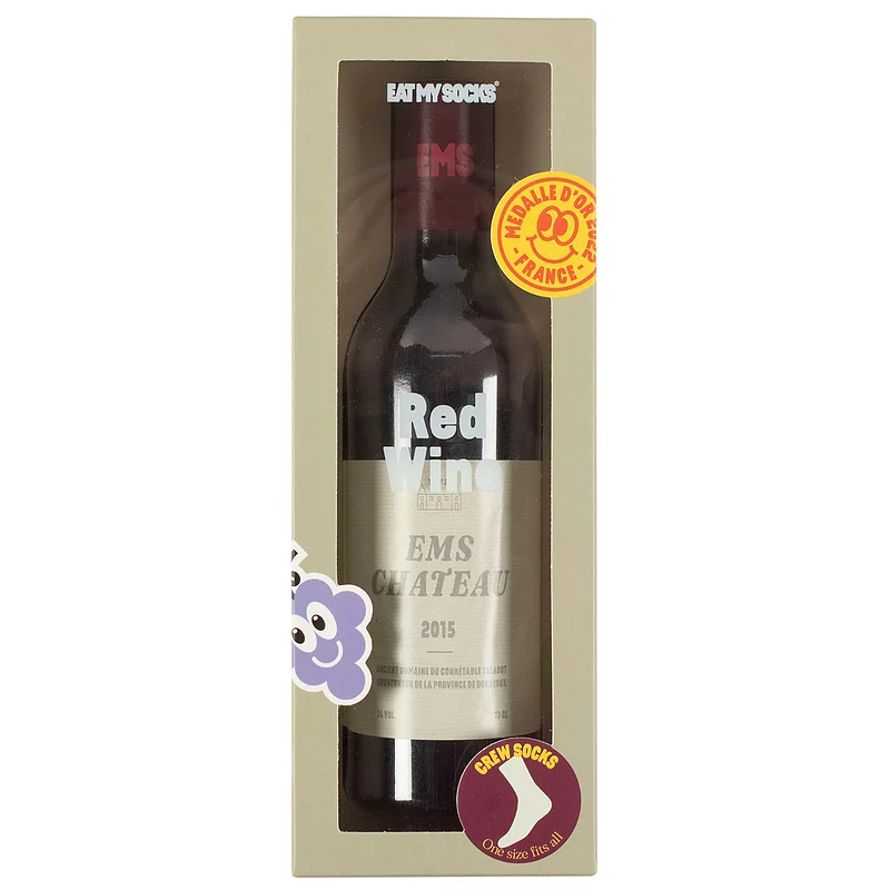 EAT MY SOCKS 1 Pair Wine Bottle Cotton Socks