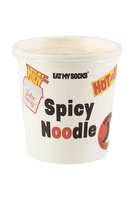 EAT MY SOCKS 2 Pair Spicy Noodles Cotton Socks Noodles One Size