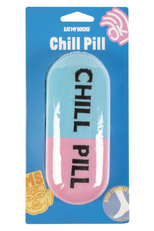 EAT MY SOCKS 1 Pair Chill Pill Cotton Socks