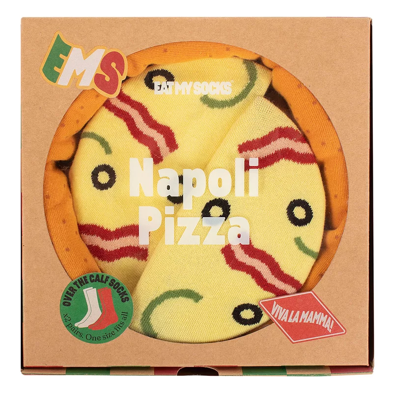 EAT MY SOCKS 2 Pair Full Napoli Pizza Cotton Socks