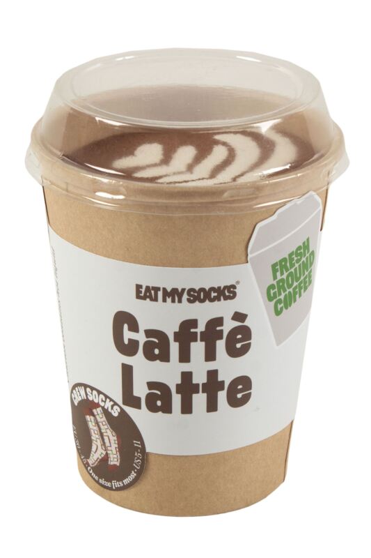EAT MY SOCKS 1 Pair Caffe Latte Cotton Socks