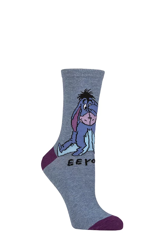 Women's 1 Pair SOCKSHOP Winnie the Pooh Eeyore Cotton Socks