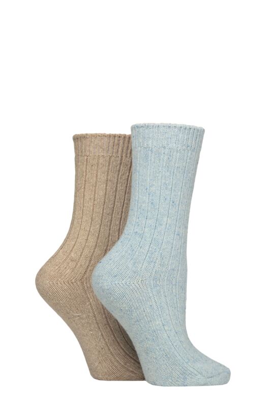 Women's 2 Pair Pringle Silk and Merino Wool Blend Luxury Socks