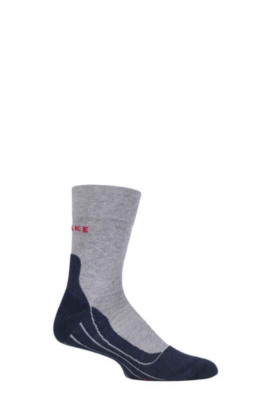 Mens 1 Pair Falke RU4 Cool Volume Ergonomic Cushioned Crew Running Socks