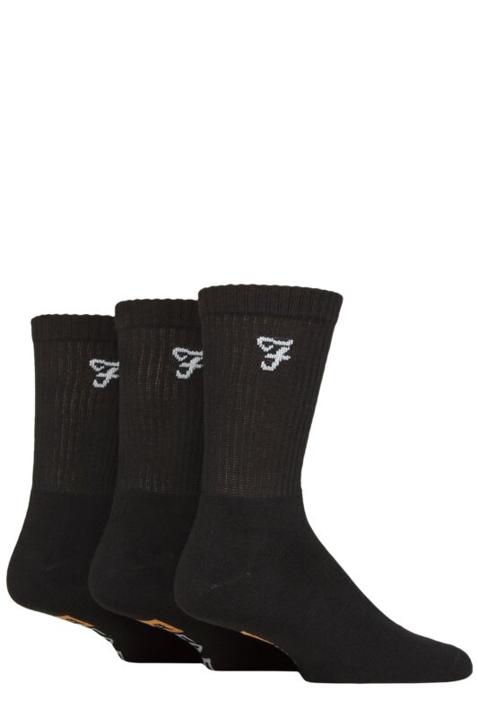 Mens 3 Pair Farah Classic Leisure Sports Socks