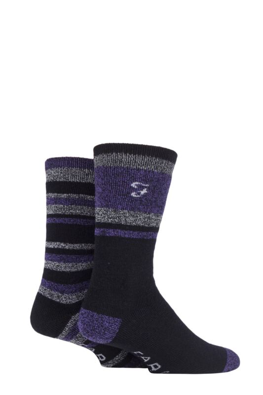 Mens 2 Pair Farah Brushed Inner Boot Socks
