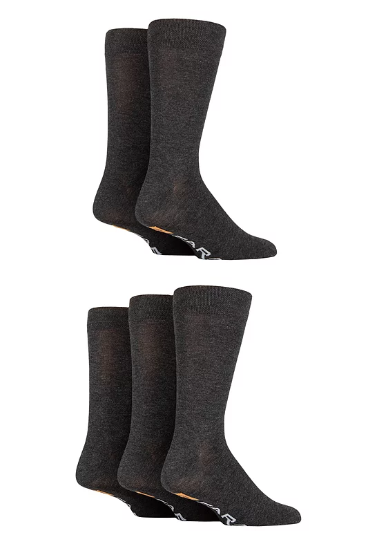 Mens 5 Pair Farah Classic Plain Bamboo Socks