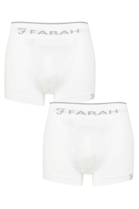 Mens 2 Pack Farah Seamless Trunks