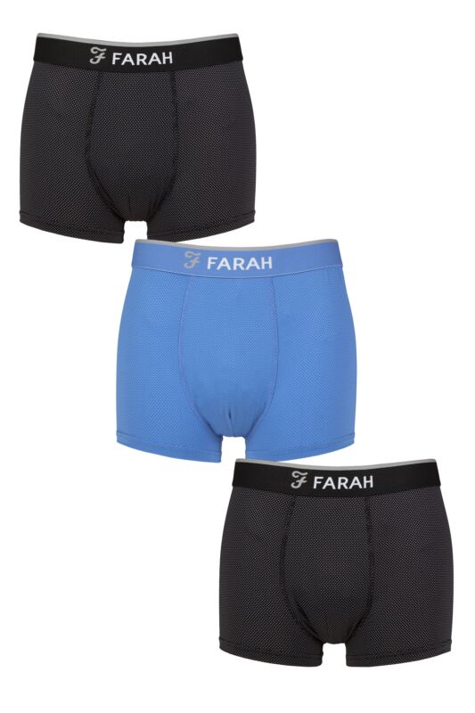 Mens 3 Pack Farah Sports Fitted Trunks