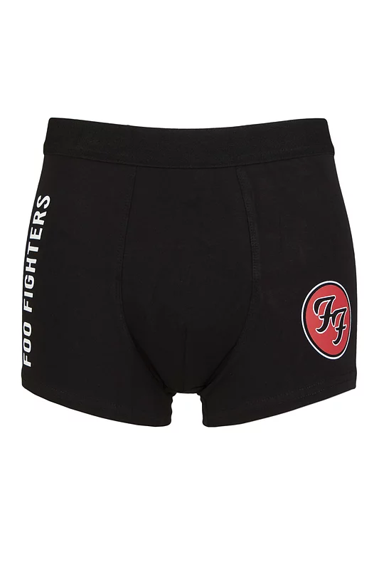 SOCKSHOP Music Collection 1 Pack Foo Fighters Boxer Shorts Black Small
