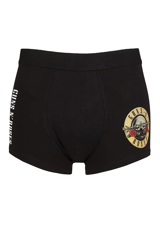 SOCKSHOP Music Collection 1 Pack Guns N Roses Boxer Shorts Black Extra Large