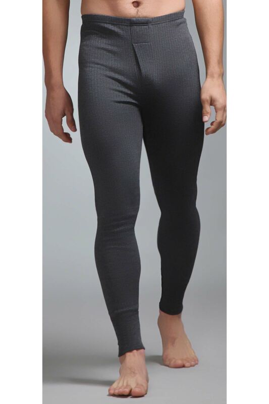 Mens 1 Pair SOCKSHOP Heat Holders 0.45 TOG Thermal Long Johns Charcoal XXL